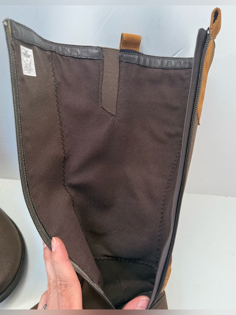 Merrell Captiva Buckle Down waterproof Dark Brown Knee high Leather Boots size 7 - Picture 10 of 14